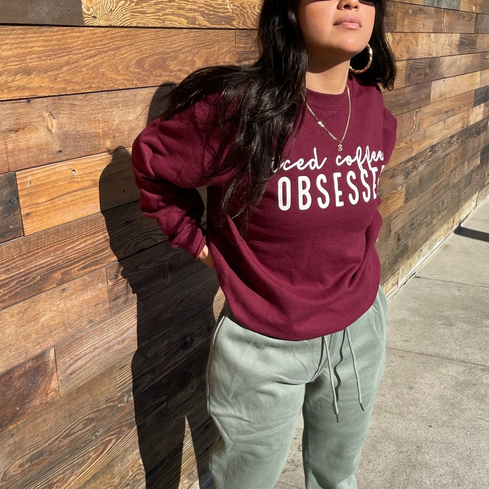 NEW Iced Coffee Obsessed crewneck